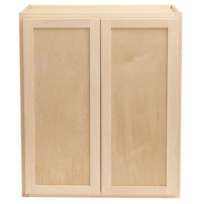 27" - 36" Wall Kitchen Cabinet Raw Maple