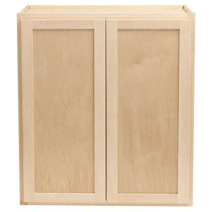 Laundry Room 2 Cabinet Set Raw Maple