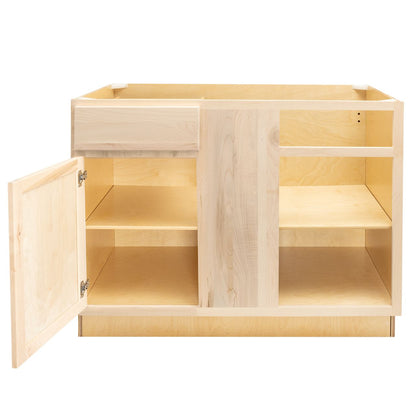 Blind Corner Kitchen Cabinet Raw Maple Corner Base Cabinet