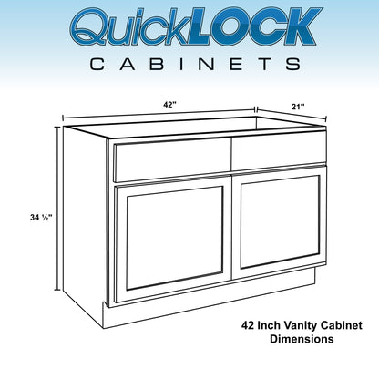 42" Bathroom Vanity | Raw Hickory