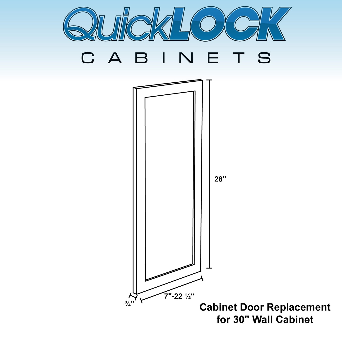Cabinet Door Replacement for 30" Wall  Magnetic Gray