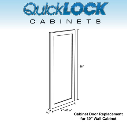 Cabinet Door Replacement for 30" Wall  Magnetic Gray