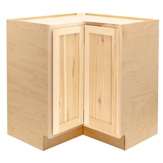 Lazy Susan Kitchen Cabinet Raw Maple Corner Base Cabinet
