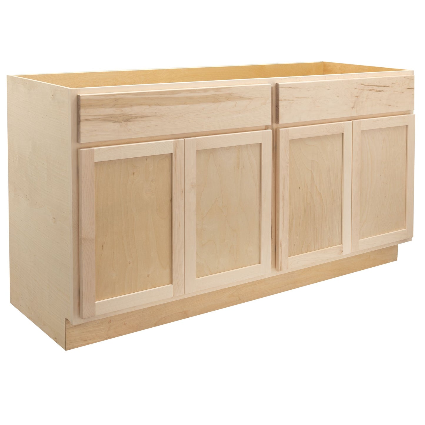 Quicklock Raw Maple Bathroom Vanity Base Cabinet - Large