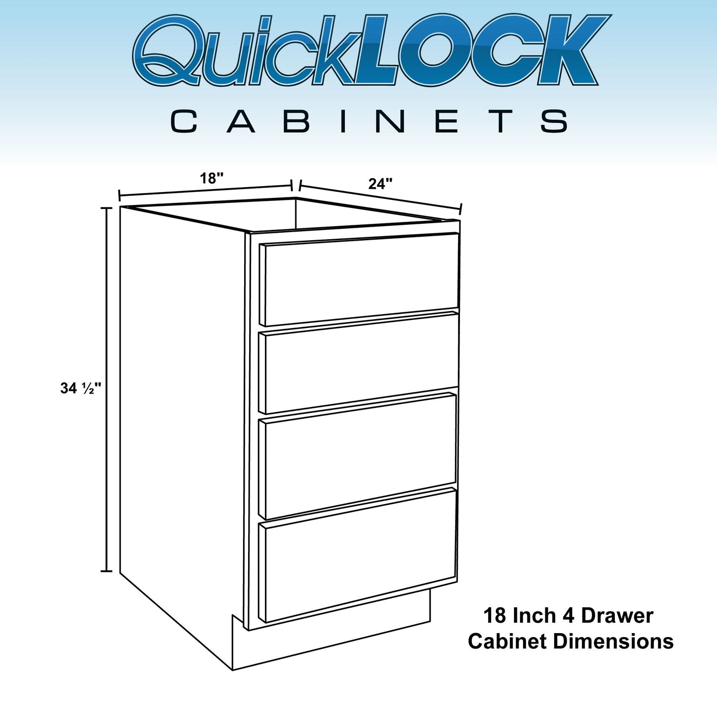 4 Drawer Kitchen Cabinet Raw Hickory Base Cabinet