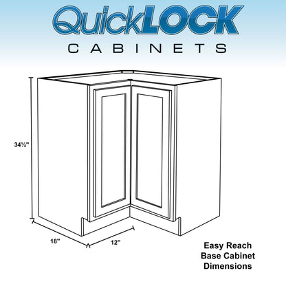 Easy Reach Kitchen Cabinet Rustic Hickory Corner Base Cabinet