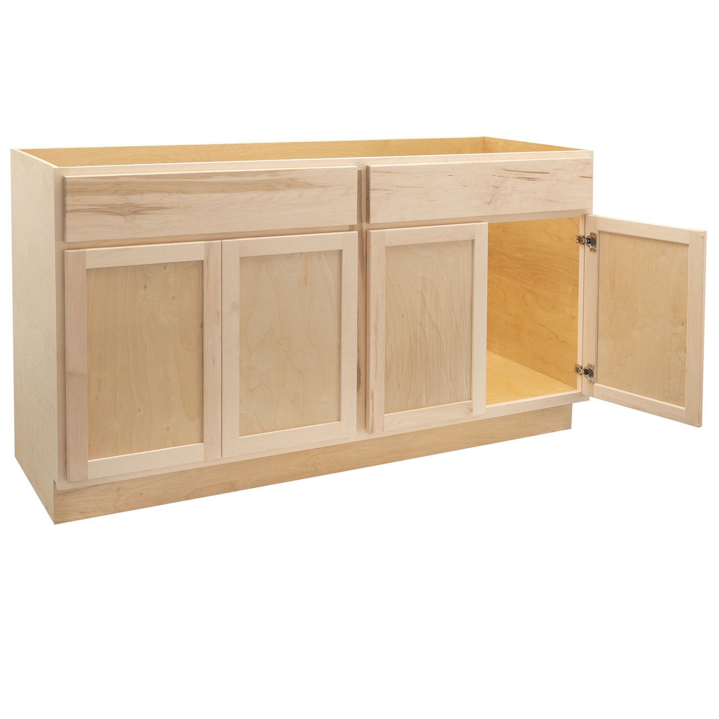 Quicklock Raw Maple Bathroom Vanity Base Cabinet - Large