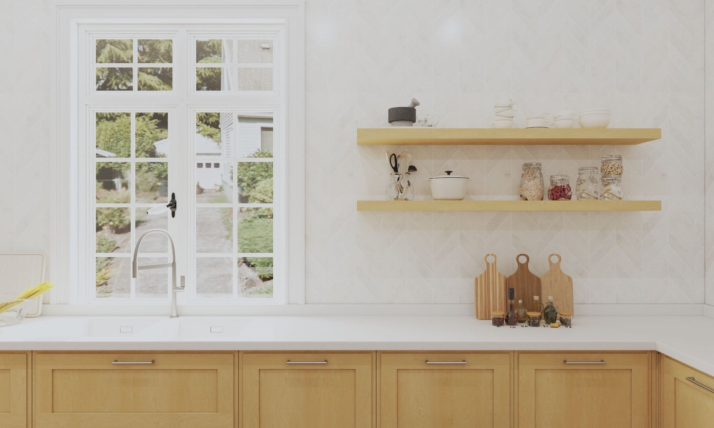 Quicklock Raw Maple Floating Shelf - Slim