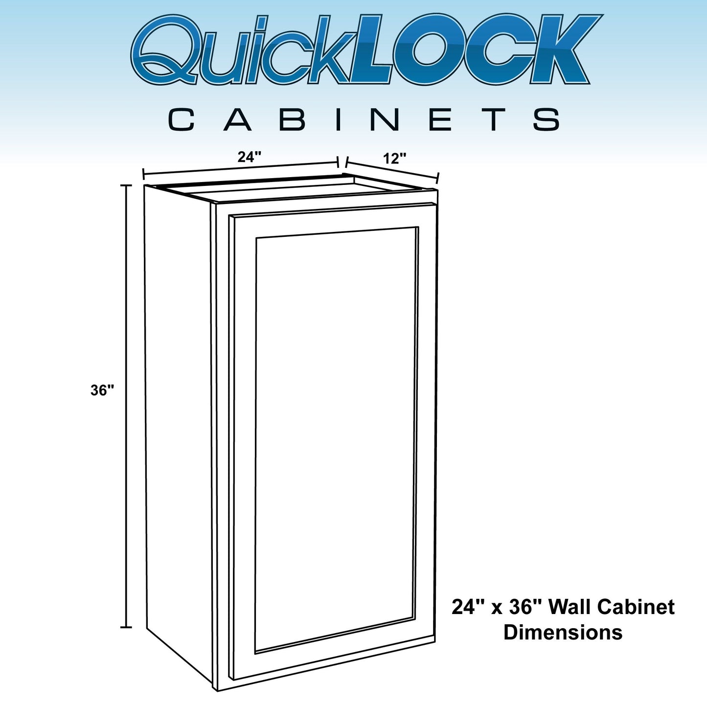 18" - 24" Wall Kitchen Cabinet Pure White