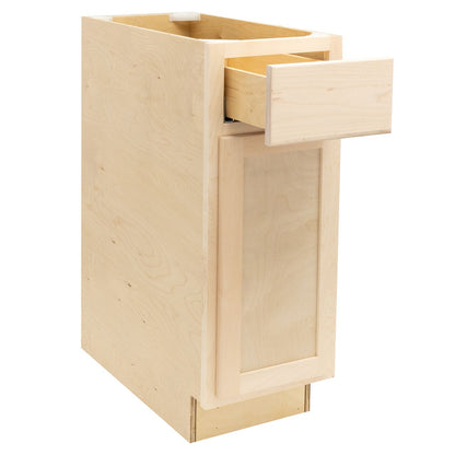 12" - 24" Kitchen Cabinet Raw Maple Base Cabinet