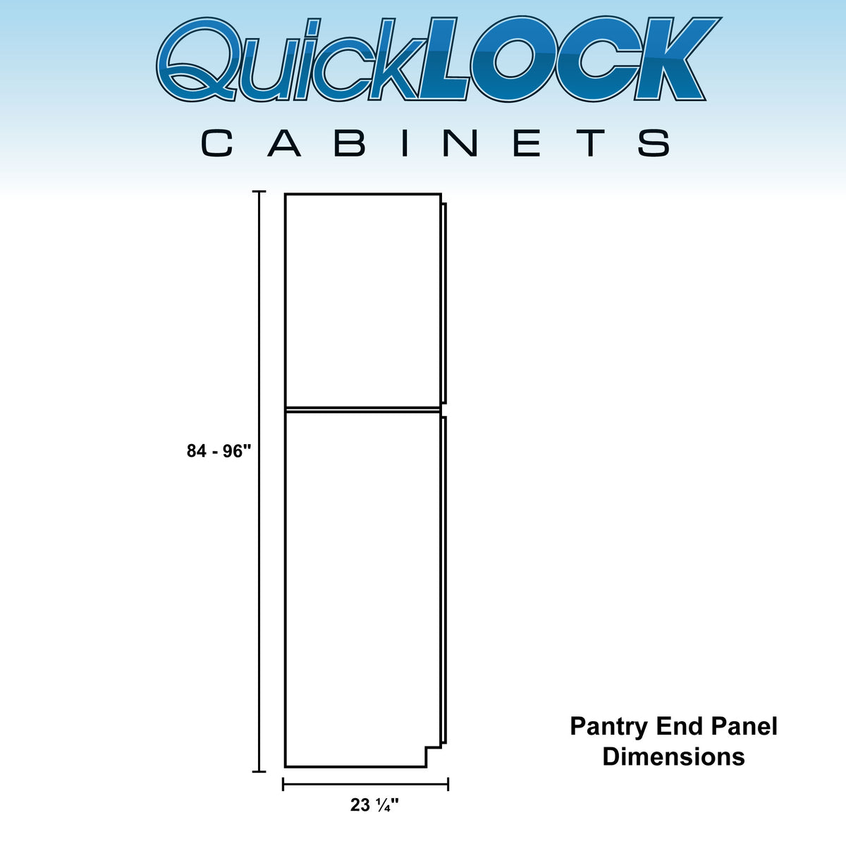 Left and Right Pantry End Panel Pure White