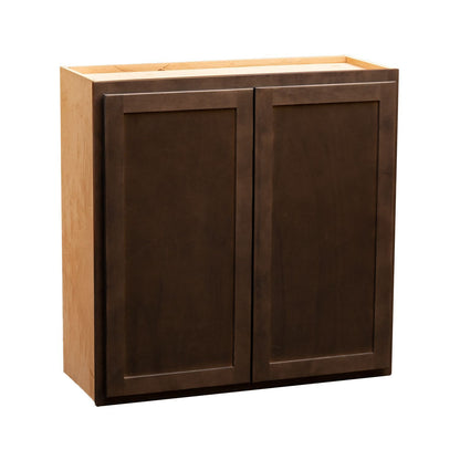27" - 36" Wall Kitchen Cabinet Espresso Stain