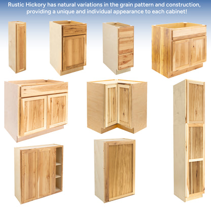 Kitchen Cabinet Set Rustic Hickory