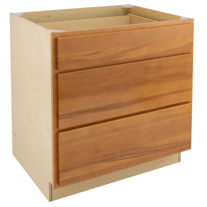 3 Drawer kitchen Cabinet Provincial Stain Base Cabinet