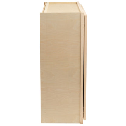 Laundry Room 2 Cabinet Set Raw Maple