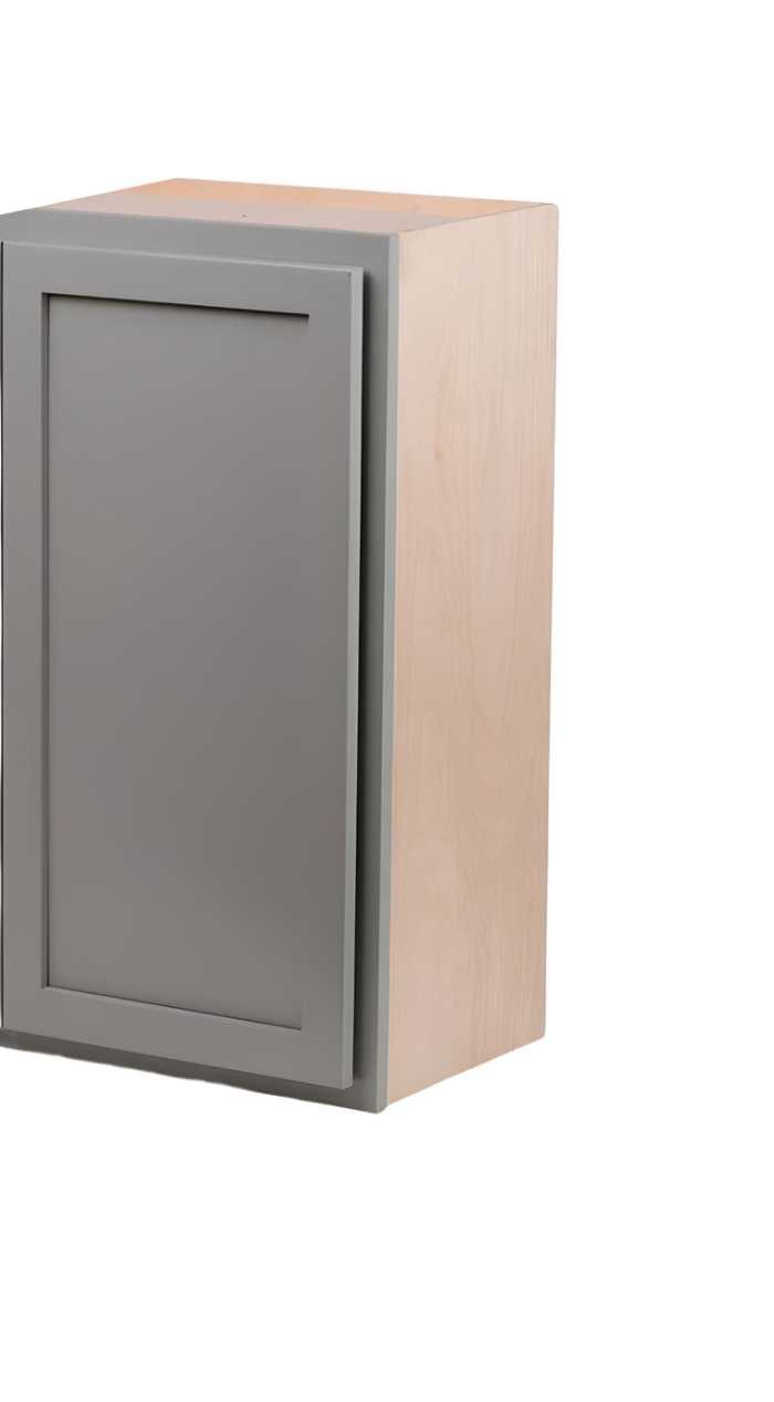 Quicklock RTA (Ready-to-Assemble) Magnetic Gray Wall Cabinet- Single Door 30"H x (18", 21", 24"W)