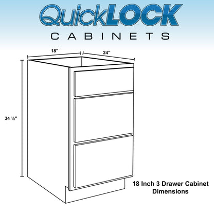 3 Drawer kitchen Cabinet Provincial Stain Base Cabinet