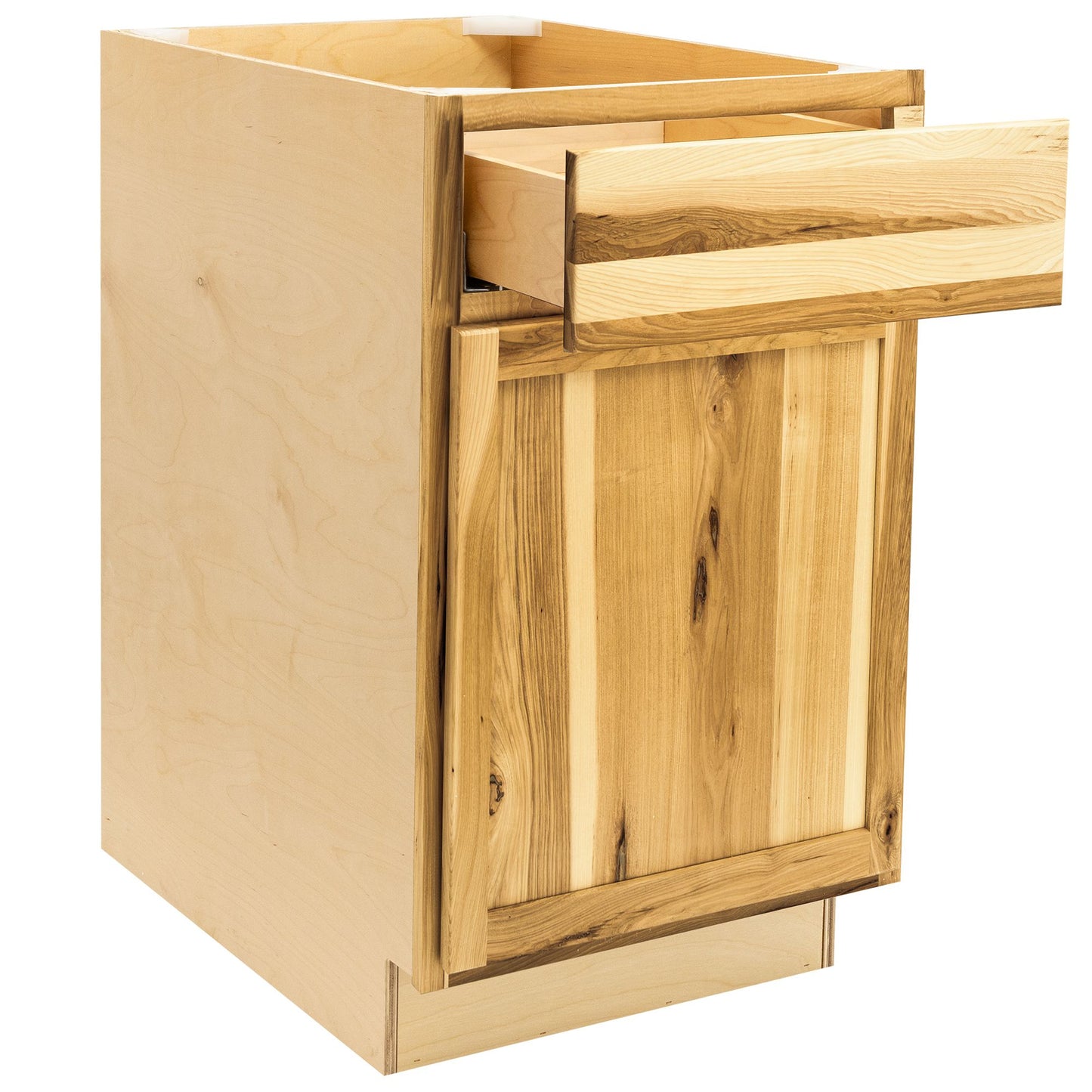 Quicklock Rustic Hickory Waste Basket Base Cabinet