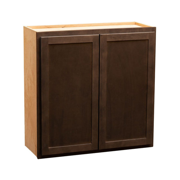 Quicklock Espresso Stain Wall Double Door
