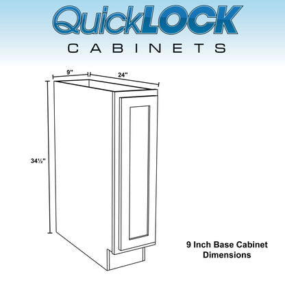 9" Kitchen Base Cabinet Rustic Hickory