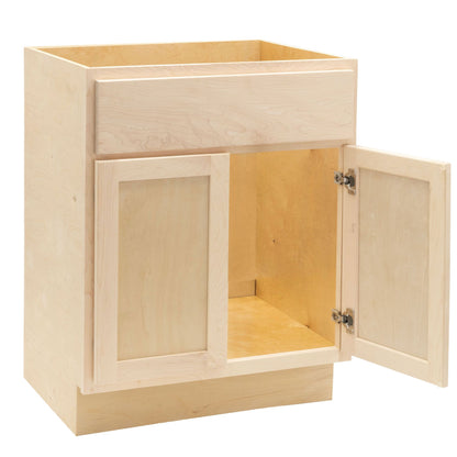 24" Bathroom Vanity | Raw Maple