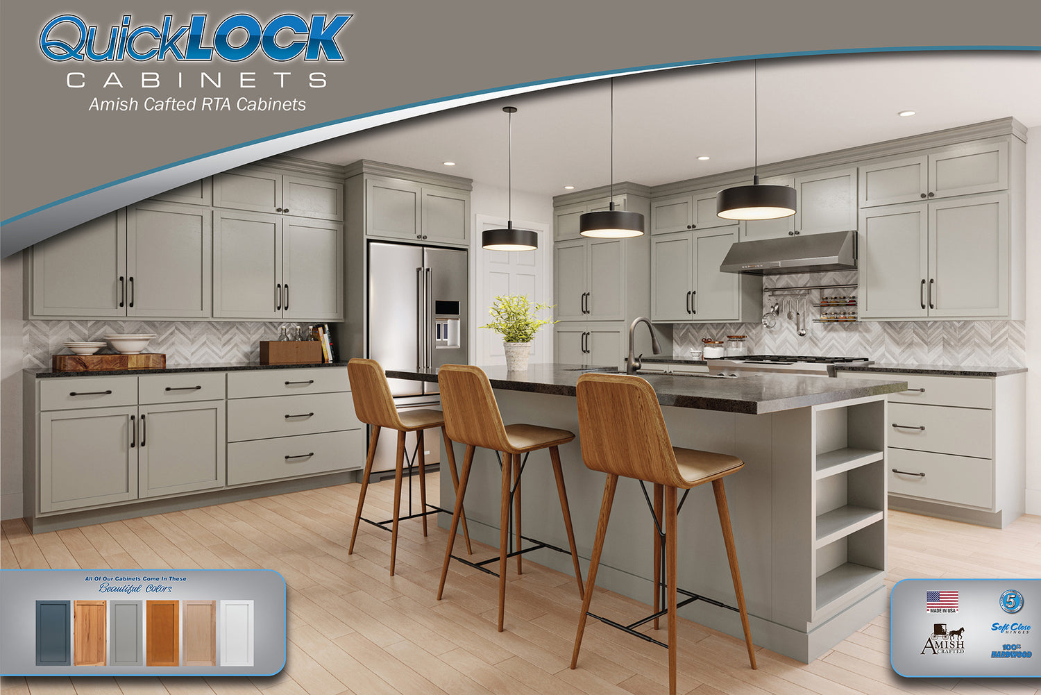 Quicklock RTA (Ready-to-Assemble) Cabinets | Kitchen Starter Sets | Office  Kitchenette | Small Home Kitchenette | Apartment Kitchenette (Magnetic