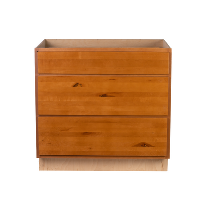 3 Drawer kitchen Cabinet Provincial Stain Base Cabinet