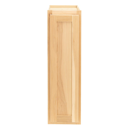 9" - 15" Wall Kitchen Cabinet Raw Hickory