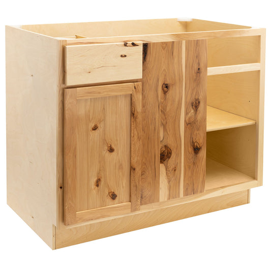 Blind Corner Kitchen Cabinet Rustic Hickory Corner Base Cabinet