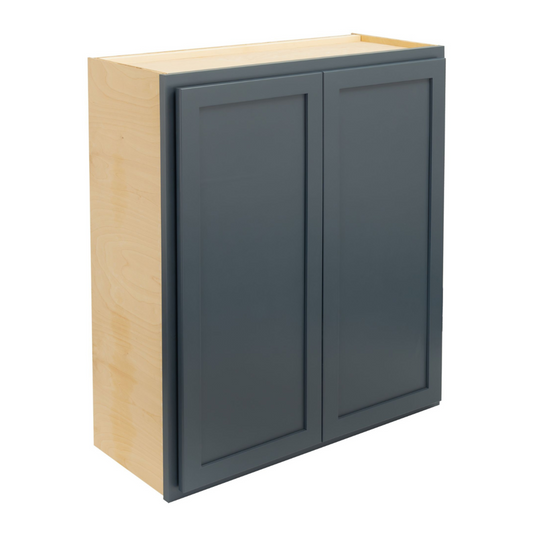 Quicklock Needlepoint Navy Wall Cabinet - Double Door