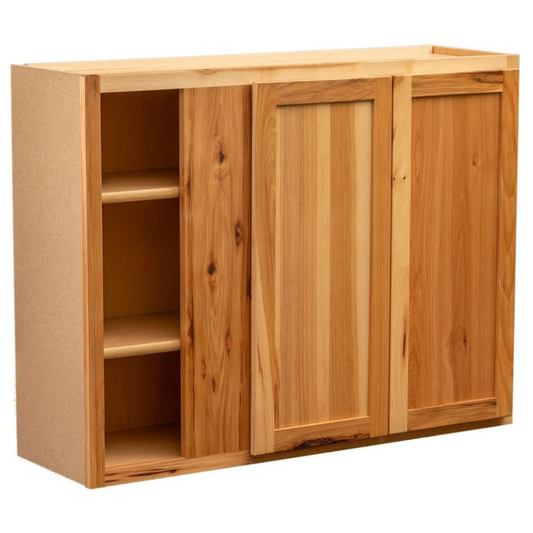 Quicklock Rustic Hickory Blind Corner Wall Cabinet