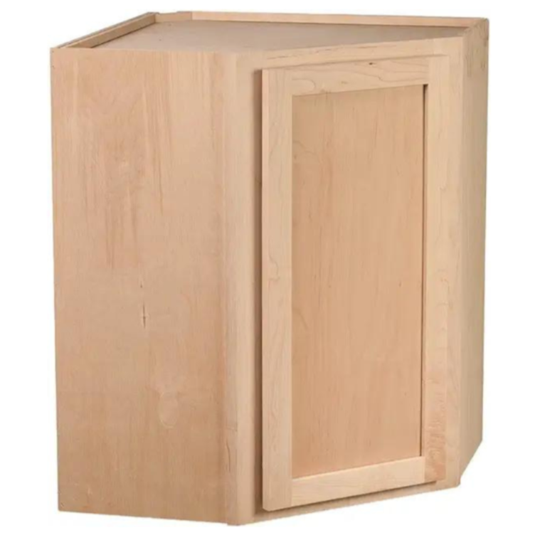 Quicklock Raw Maple Wall Corner Cabinet