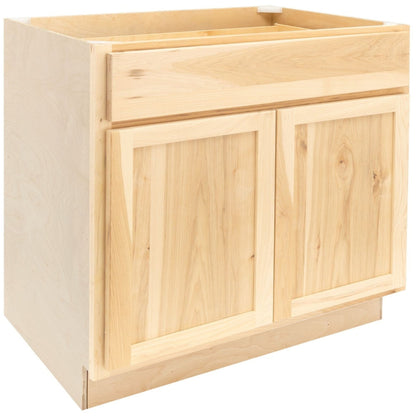 Sink Base Kitchen Cabinet Raw Hickory Base Cabinet