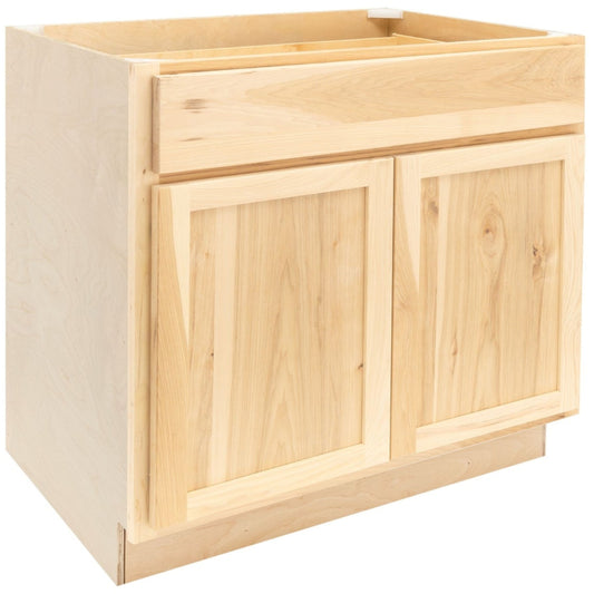 Quicklock Raw Hickory Sink Base Cabinet