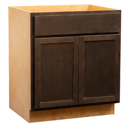 27" - 36" Kitchen Cabinet Espresso Stain Base Cabinet