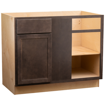 Blind Corner Kitchen Cabinet Espresso Stain Base Cabinet