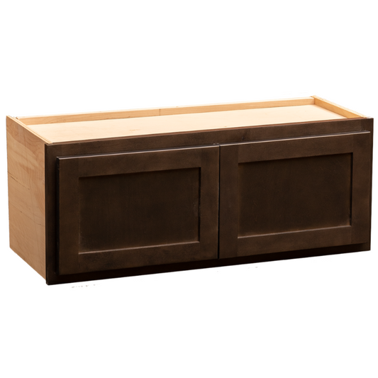 Quicklock Espresso Stain Refrigerator Wall Cabinet