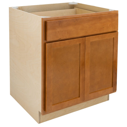 27" - 36" Kitchen Cabinet Provincial Stain Base Cabinet