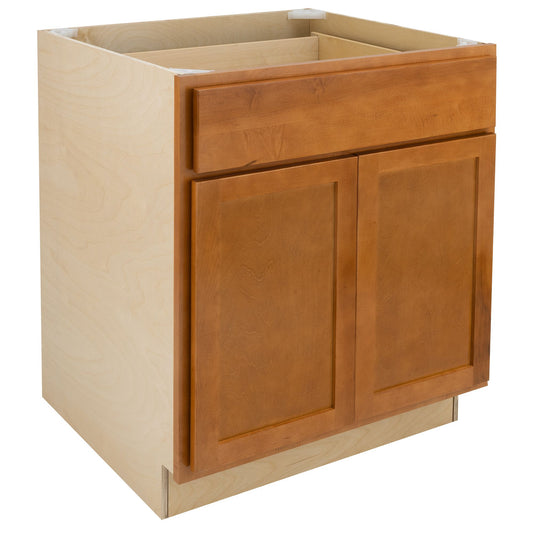 27" - 36" Kitchen Cabinet Provincial Stain Base Cabinet