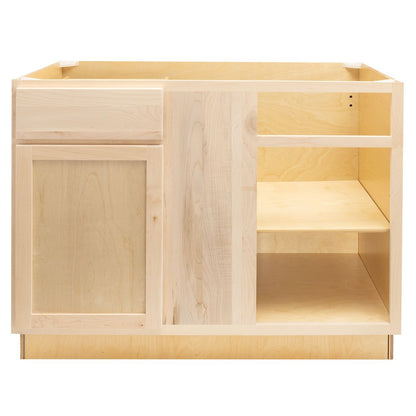 Blind Corner Kitchen Cabinet Raw Maple Corner Base Cabinet