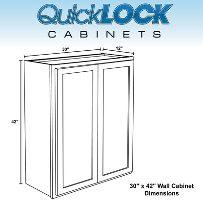 30" - 42" Wall Kitchen Cabinet Rustic Hickory