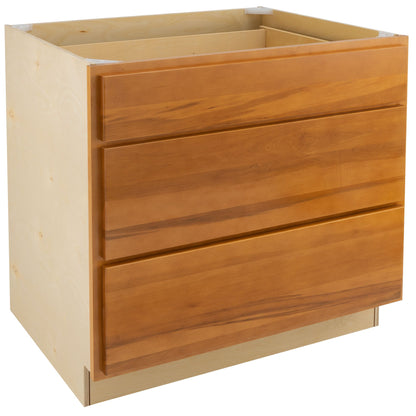 3 Drawer kitchen Cabinet Provincial Stain Base Cabinet