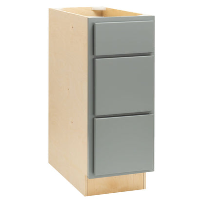 3 Drawer Kitchen Cabinet Magnetic Gray Base Cabinet