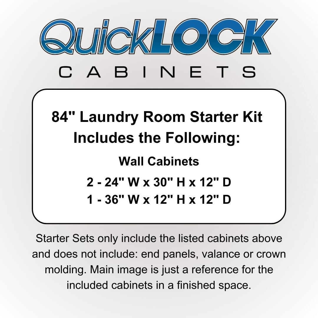 Magnetic Gray Laundry Room 3 Cabinets Kit