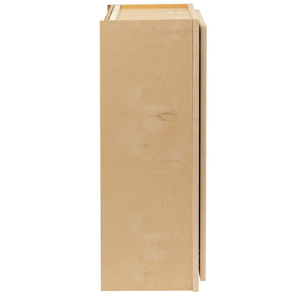 12" - 24" Wall Kitchen Cabinet Raw Maple