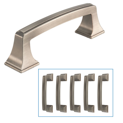 Drawer Pull & Cabinet Handle 3" Antique Silver