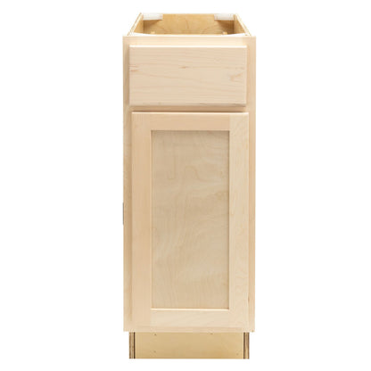 12" - 24" Kitchen Cabinet Raw Maple Base Cabinet