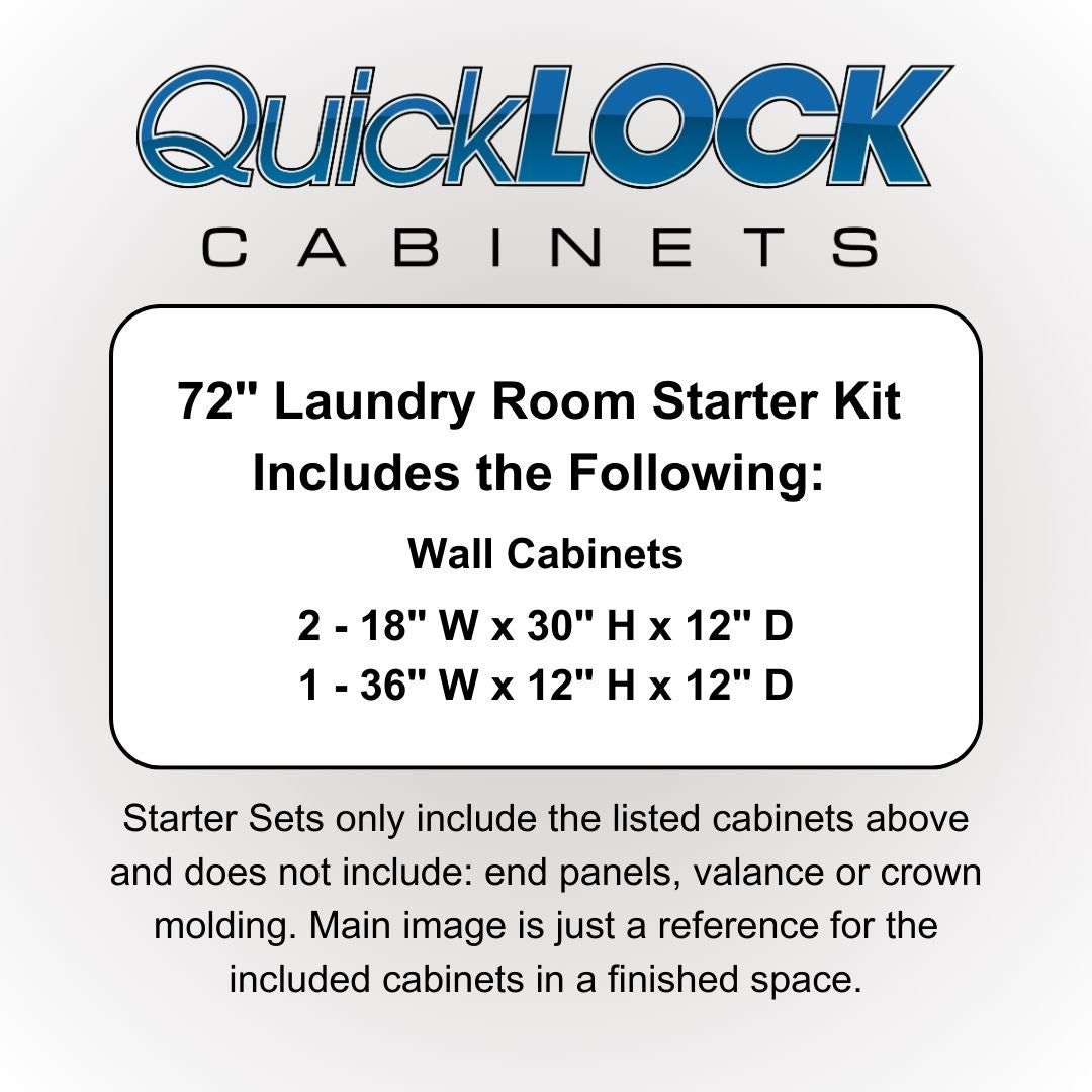 Magnetic Gray Laundry Room 3 Cabinets Kit