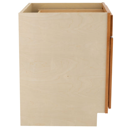 Trash Bin Kitchen Cabinet Provincial Stain Base Cabinet