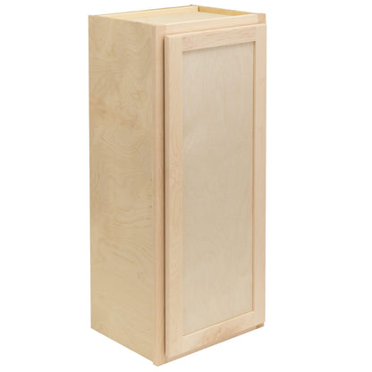 12" - 24" Wall Kitchen Cabinet Raw Maple